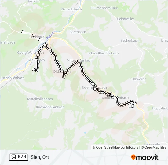 878 Bus Line Map