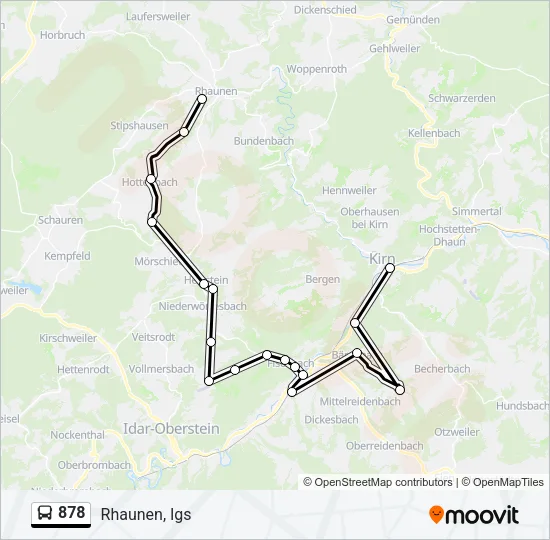 878 Bus Line Map
