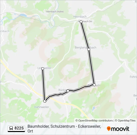 822S Bus Line Map