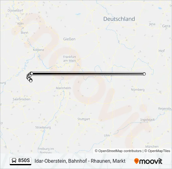 850S Bus Line Map
