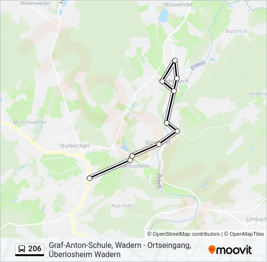 206  Line Map