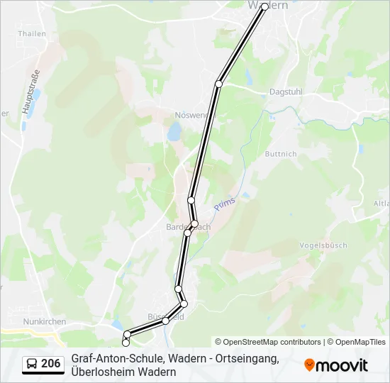 206  Line Map