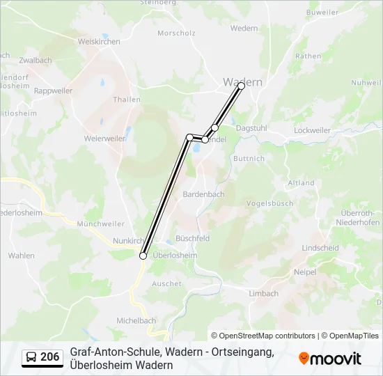 206  Line Map