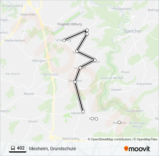 402 Bus Line Map