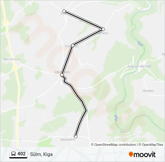 402 Bus Line Map