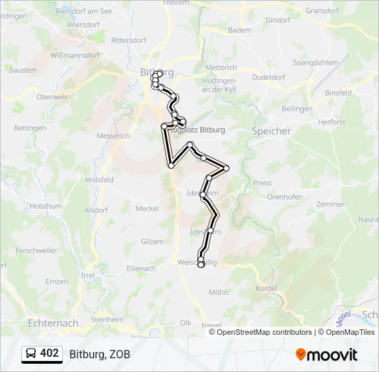402 Bus Line Map