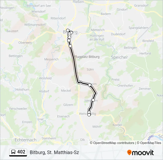 402 Bus Line Map