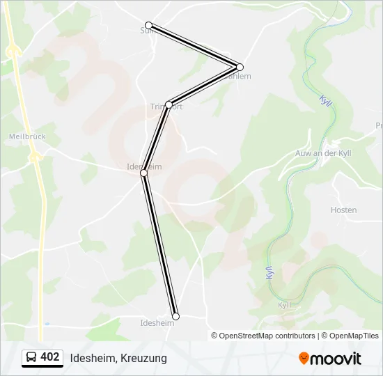 402 Bus Line Map