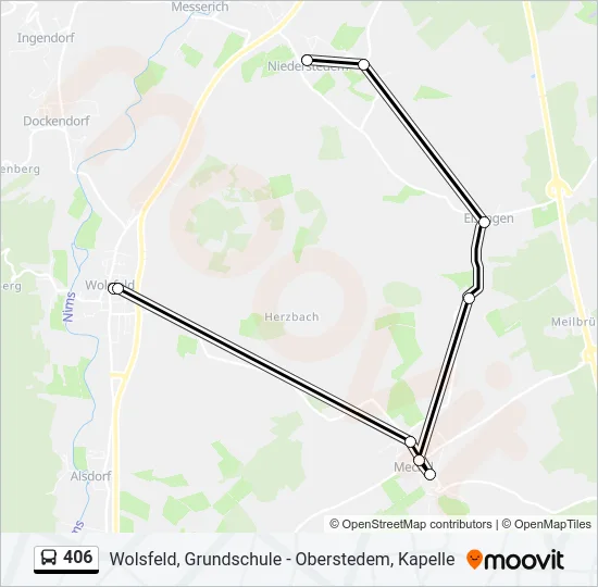 406 Bus Line Map