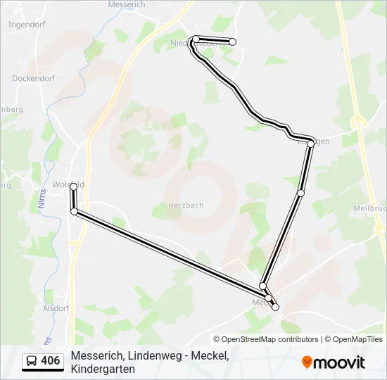 406 Bus Line Map