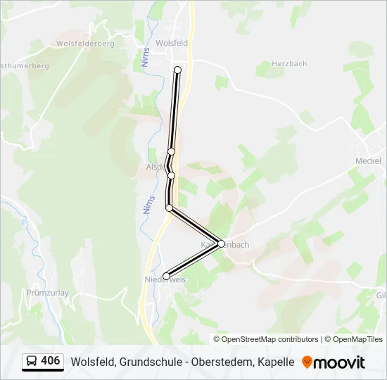 406 Bus Line Map