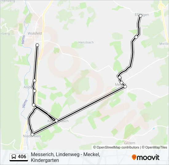 406 Bus Line Map