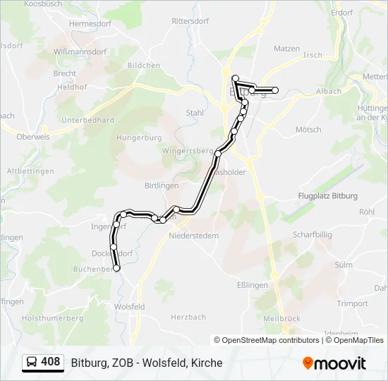 408 Bus Line Map