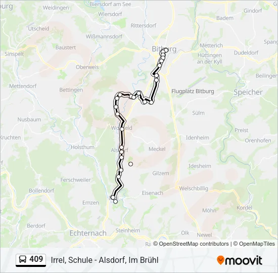 409 Bus Line Map