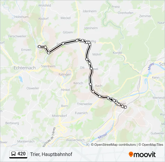 420 Bus Line Map