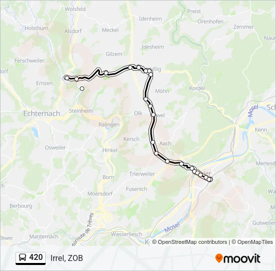 420 Bus Line Map