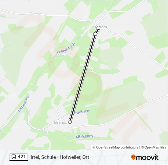 421 Bus Line Map