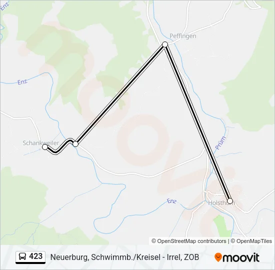 423 Bus Line Map
