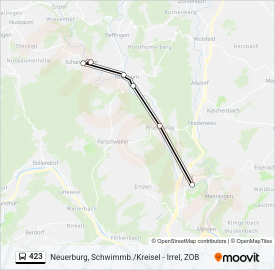 423 Bus Line Map