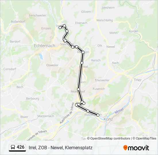 426 Bus Line Map
