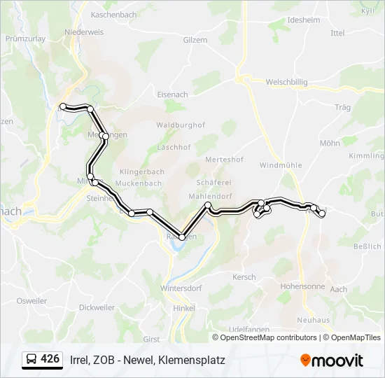 426 Bus Line Map