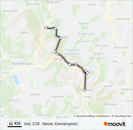 426 Bus Line Map