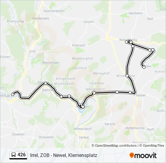 426 Bus Line Map
