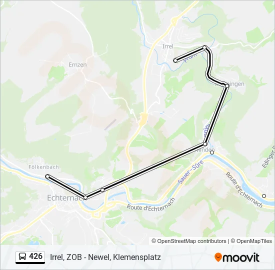 426 Bus Line Map
