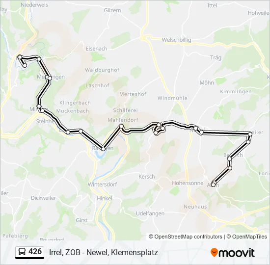 426 Bus Line Map