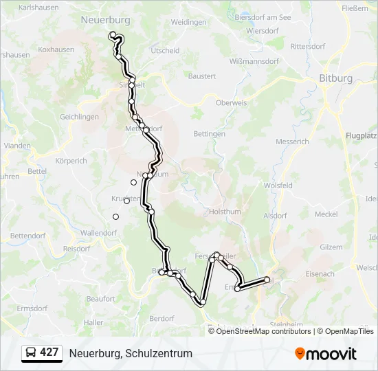 427 Bus Line Map