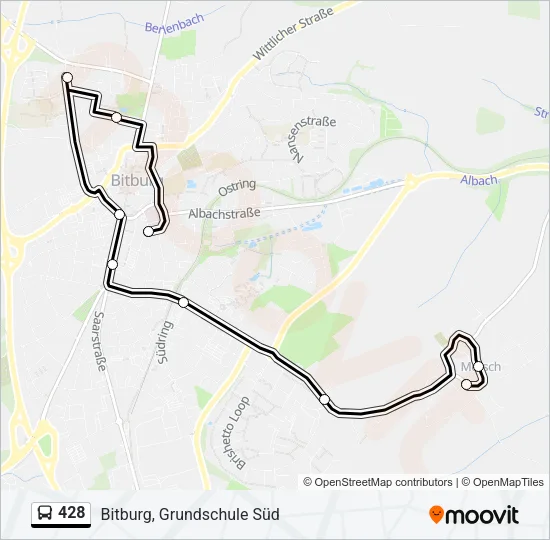 428 Bus Line Map