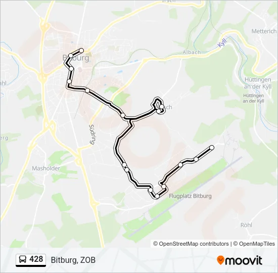 428 Bus Line Map