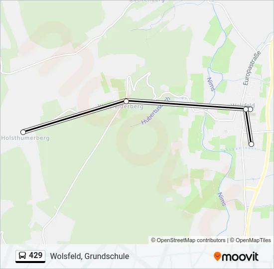 429 Bus Line Map