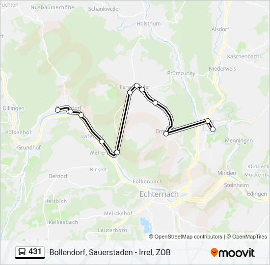 431 Bus Line Map