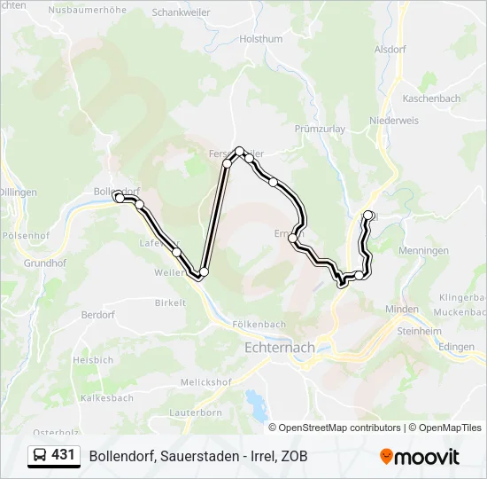 431 Bus Line Map