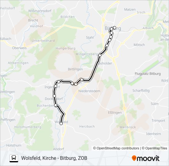408 RUFBUS Bus Line Map