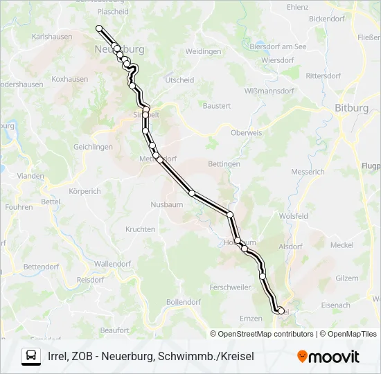 423 RUFBUS Bus Line Map
