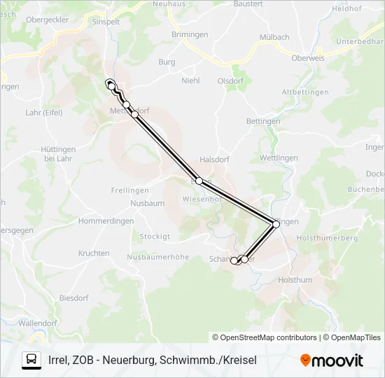 423 RUFBUS Bus Line Map