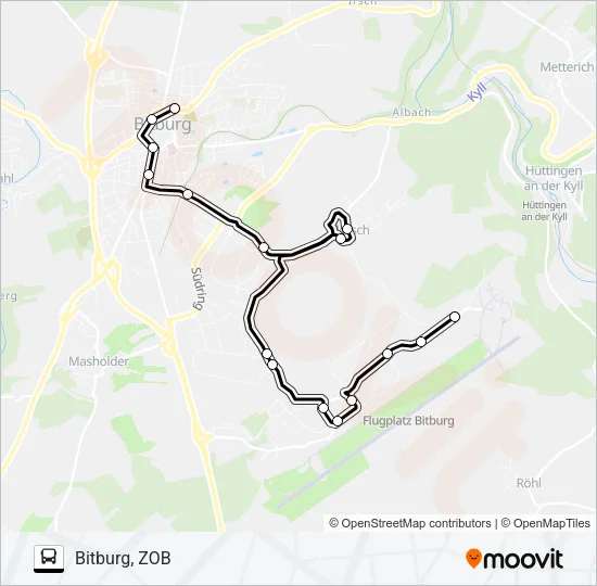 428 RUFBUS Bus Line Map