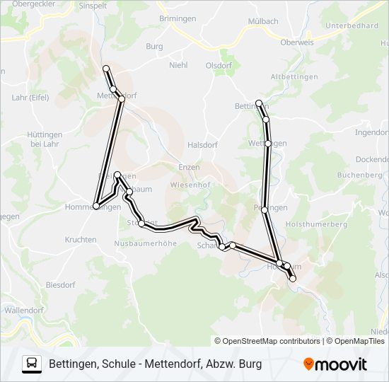 429 RUFBUS Bus Line Map