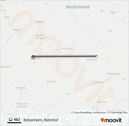 462 Bus Line Map