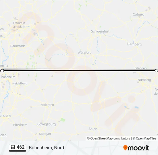 462 Bus Line Map