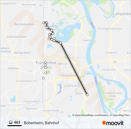 463 Bus Line Map