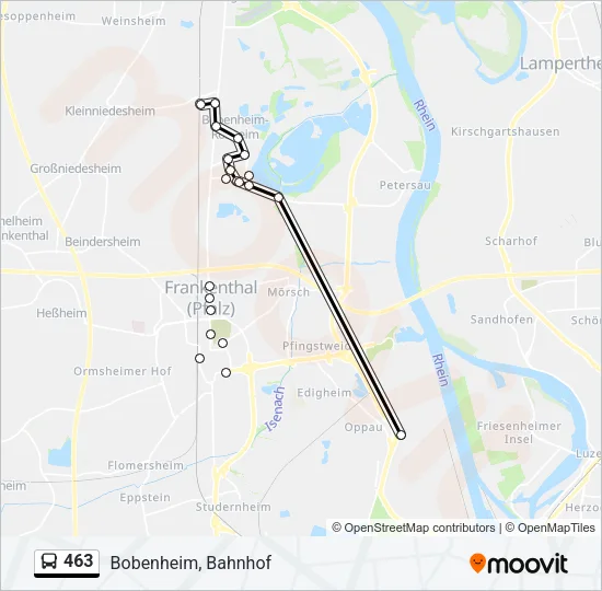 463 Bus Line Map