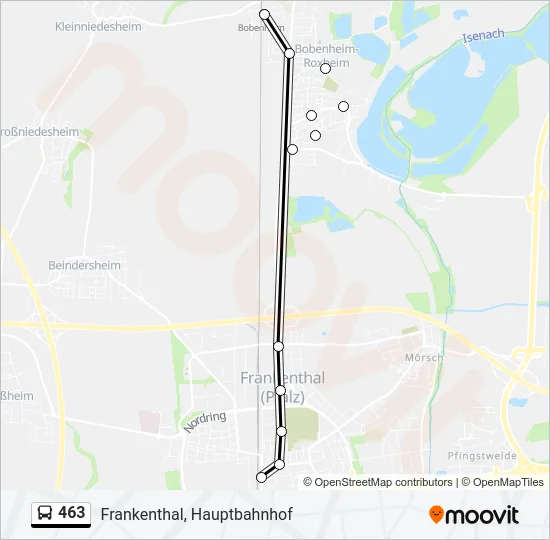 Buslinie 463 Karte