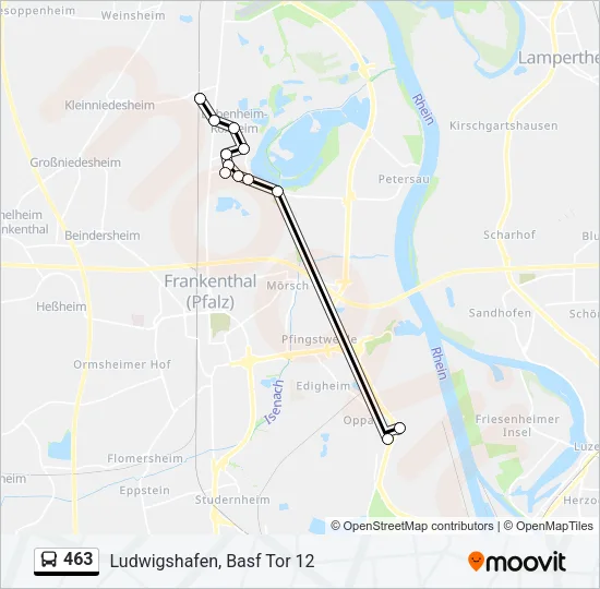 Buslinie 463 Karte