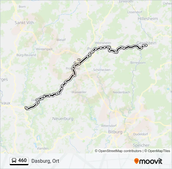 460 Bus Line Map