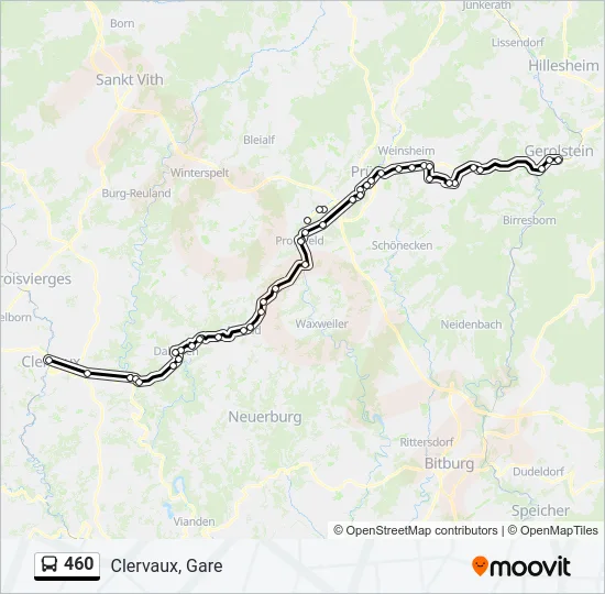 460 Bus Line Map
