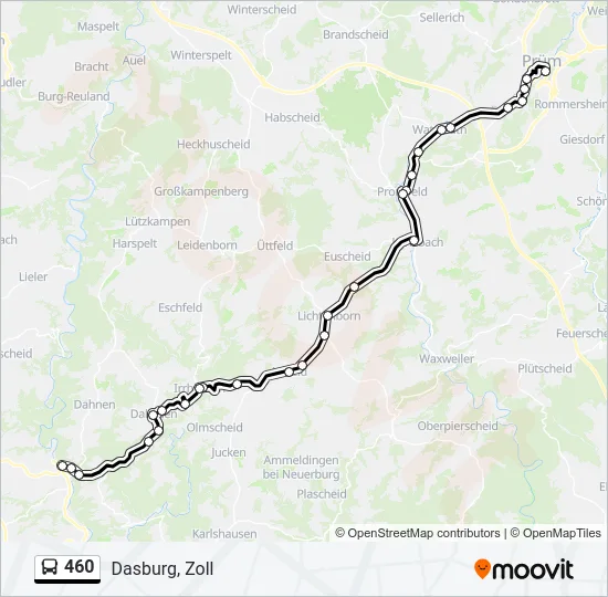 460 Bus Line Map