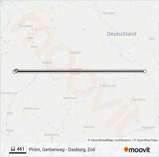461 Bus Line Map